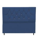 Ver imagem 1 de Cabeceira Cama Box Estofada Casal 140 Cm Geovana Suede Azul Marinho