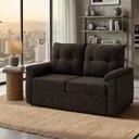 Ver mais imagens de Sofá Cama 2 Lugares Casal 1,60 Mts Tifany Veludo Matrix Cor:veludo Marrom