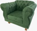 Ver imagem 1 de Poltrona Chesterfield Elisabeth Capitonê Suede Verde Musgo