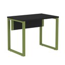 Ver imagem 1 de Mesa Escritório P25 Tub Pandin 90 Cm (larg) Tampo Mdp Preto Pé Aço Tubular Verde Mirô