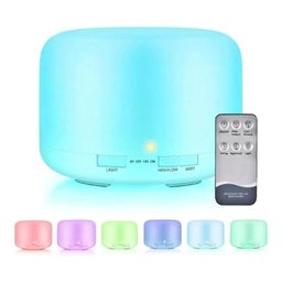 Difusor Aromatizador 500ml Com Controle Remoto Led 7 Cores Luminária Temporizado - 4