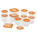 Ver imagem 1 de Kit Potes de Plástico Continental 12 unidades - Laranja