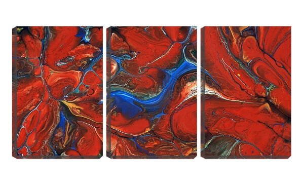 Quadro Decorativo 55x110 cores quentes abstrato - 1