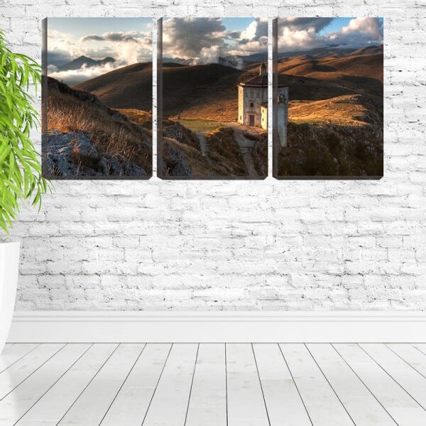 Quadro Decorativo 80x140 mosteiro ao pé da montanha - 2