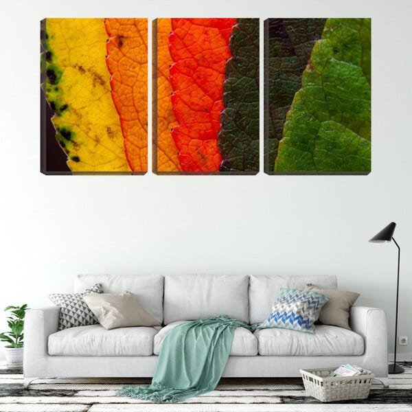 Quadro Decorativo 80x140 folhas nas estações - 2