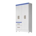 Ver imagem 6 de Guarda Roupa 4 Portas Madri Branco Rosa Azul Lilás Flex 852440 Moval