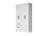 Ver imagem 1 de Guarda Roupa 4 Portas Madri Branco Rosa Azul Lilás Flex 852440 Moval