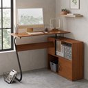 Ver imagem 1 de Escrivaninha Office em L Steel Freijó para Escritório e Home Office com Design Moderno e Funcional