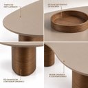 Ver imagem 5 de Mesa de Centro Duna Orgânica Champanhe / Castanho