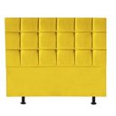 Ver imagem 1 de Cabeceira Estofada Cama Box Casal King 195cm Espanha Corino Amarelo- Mabe Magazine