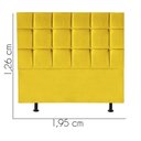 Ver imagem 2 de Cabeceira Estofada Cama Box Casal King 195cm Espanha Corino Amarelo- Mabe Magazine