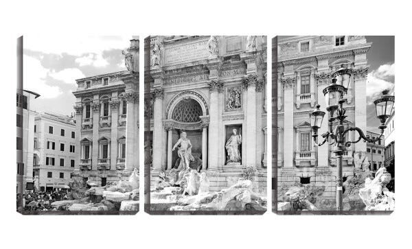 Quadro Decorativo 30x66 vista da montanha pb - 1