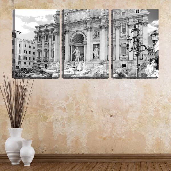 Quadro Decorativo 30x66 vista da montanha pb - 2