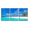 Quadro Decorativo 55x110 céu e praia azuis coqueiros - 1