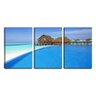 Quadro Decorativo 55x110 cabana a beira da piscina - 1