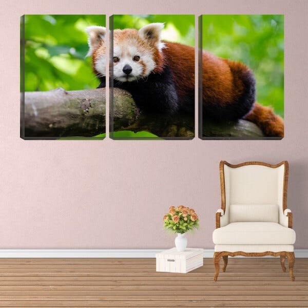 Quadro Decorativo 55x110 raposa de fogo na árvore - 2