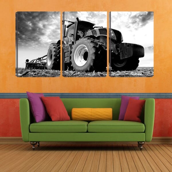 Quadro Decorativo 55x110 trator na roça pb - 2