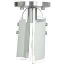 Ver imagem 3 de Lustre Plafon Calha Escovada De Vidro Base Redonda