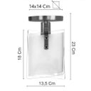Ver imagem 4 de Lustre Plafon Calha Escovada De Vidro Base Redonda