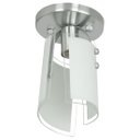 Ver imagem 1 de Lustre Plafon Calha Escovada De Vidro Base Redonda