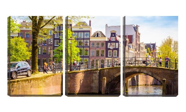 Quadro Decorativo 30x66 ponte de pedra holanda - 1