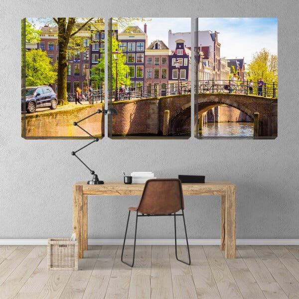 Quadro Decorativo 30x66 ponte de pedra holanda - 2