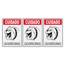 Ver imagem 1 de Combo 10 Placas de Sinalização Cuidado Cachorro Bravo 20x30 Acesso - P-6 F9e