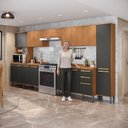 Ver imagem 4 de Armário de Cozinha Completa 390cm Canela/Preto Elara Kappesberg
