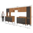 Ver imagem 5 de Armário de Cozinha Completa 390cm Canela/Preto Elara Kappesberg