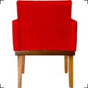 Ver imagem 5 de Poltrona Decorativa para Sala Recepção Consultório Escritório Base em Madeira Divine Suede
