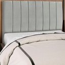 Ver imagem 6 de Cabeceira Casal 140cm Allia Suede Cinza Claro Rm Cinza Claro