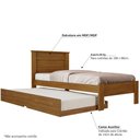 Ver imagem 4 de Cama Solteiro Agata Cabeceira Resistente + Auxiliar