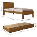 Ver imagem 3 de Cama Solteiro Agata Cabeceira Resistente + Auxiliar