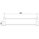 Ver imagem 2 de Porta Toalha Barra 465mm Cromado Atria Meber