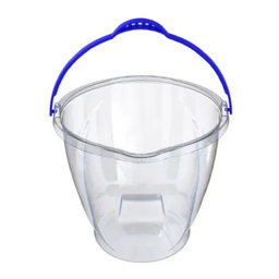 Balde com Alça de Plástico Resistente Cor Transparente 7 Litros - 1