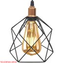 Ver imagem 3 de Lustre Pendente Aramado Triplo Cálice Cobre Rose Gold/preto Cabo Regulável Luminária Agp Ilumini Cál