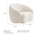 Ver imagem 2 de Sofá Amore 3 Lugares 180cm Bege Linho com Poltrona Mabe Magazine