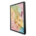 Ver imagem 1 de Quadro Decorativo Caixa Alta com Vidro Abstrato Mármore Colorido TaColado Moldura Preta 120 x 80cm