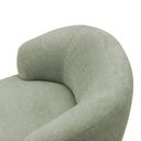 Ver imagem 3 de Poltrona Decorativa Orgânica Living Have Base Madeira Giratória Bouclê Verde Oliva - Desk Design