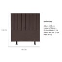 Ver imagem 3 de Cabeceira Estofada de Cama Casal Box 140 Cm Carolina Corino e Frame:marrom