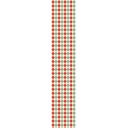 Papel de Parede Lavável Losango Verde e Vermelho 12m - 6