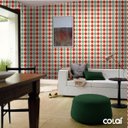 Ver imagem 3 de Papel de Parede Lavável Losango Verde e Vermelho 12m