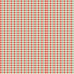 Papel de Parede Lavável Losango Verde e Vermelho 12m - 4