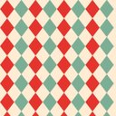 Ver imagem 1 de Papel de Parede Lavável Losango Verde e Vermelho 12m