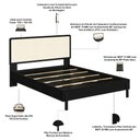 Ver imagem 5 de Cama Casal Queen com Cabeceira Palhinha 158cm Moss A03 Nero - Lyam Decor