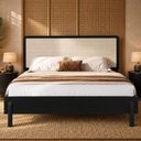Ver imagem 3 de Cama Casal Queen com Cabeceira Palhinha 158cm Moss A03 Nero - Lyam Decor