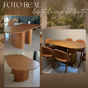 Ver imagem 4 de Mesa de Jantar Savana Tampo Oval Orgânico Laminado 8 Lugares Madeira Natural Sala de Jantar 180cm