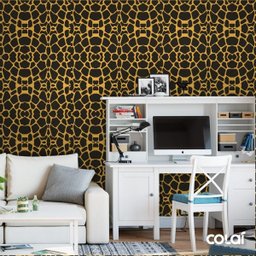 Papel De Parede Lavável Casco Negro De Tartaruga 9m - 2