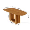 Ver imagem 4 de Mesa de Jantar Orgânica 210x100cm 100% MDF Jambu CabeCasa MadeiraOriginals Marrom/Cinamomo
