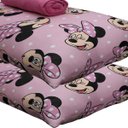 Ver imagem 2 de Jogo de Cama Portallar Casal Malha 100% Algodão Disney Big Minnie 3 Peças Rosa